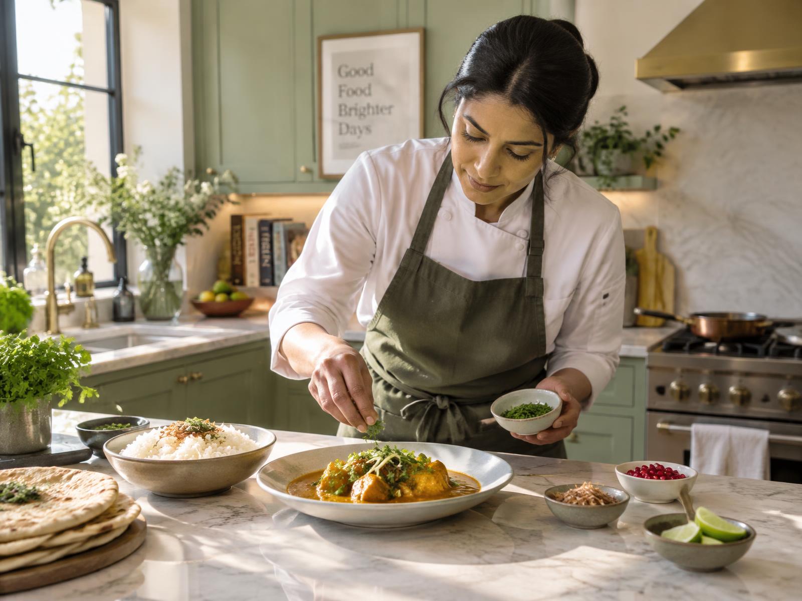 Fresh Housecook food in a home kitchen